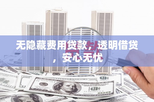 官田无隐藏费用贷款，透明借贷，安心无忧