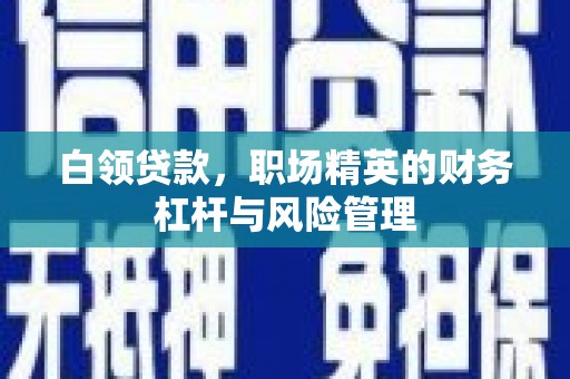 官田白领贷款，职场精英的财务杠杆与风险管理