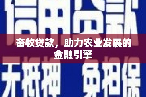 官田畜牧贷款，助力农业发展的金融引擎