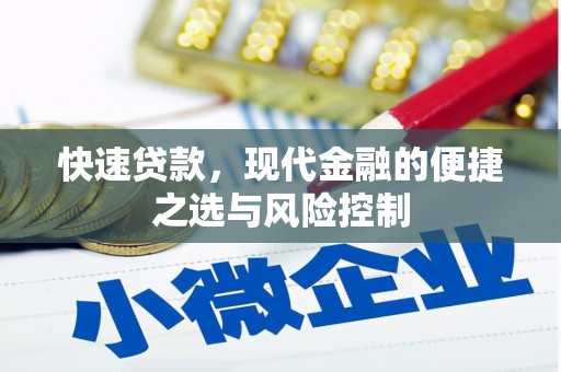 官田快速贷款，现代金融的便捷之选与风险控制