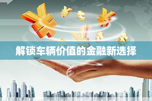官田解锁车辆价值的金融新选择
