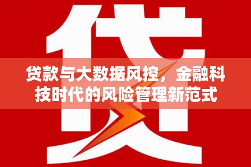 官田贷款与大数据风控，金融科技时代的风险管理新范式