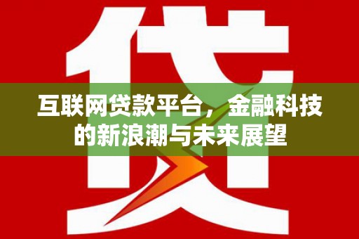 官田互联网贷款平台，金融科技的新浪潮与未来展望