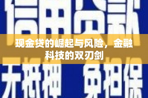 官田现金贷的崛起与风险，金融科技的双刃剑