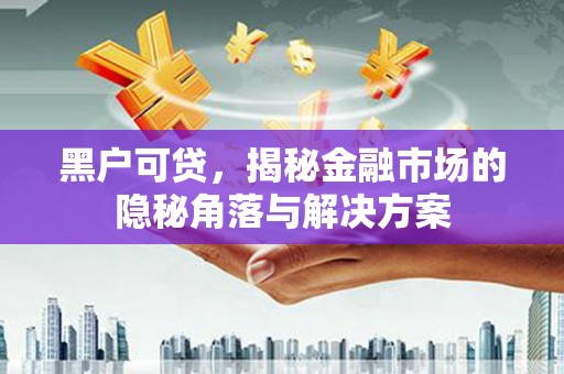 官田黑户可贷，揭秘金融市场的隐秘角落与解决方案