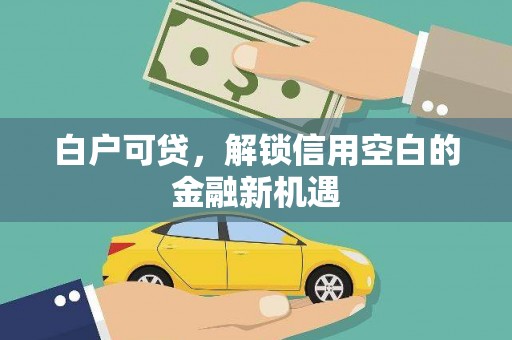 官田白户可贷，解锁信用空白的金融新机遇