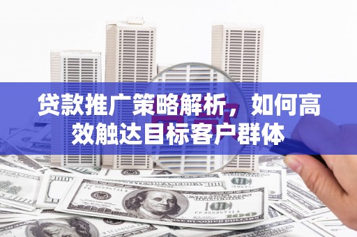 官田贷款推广策略解析，如何高效触达目标客户群体