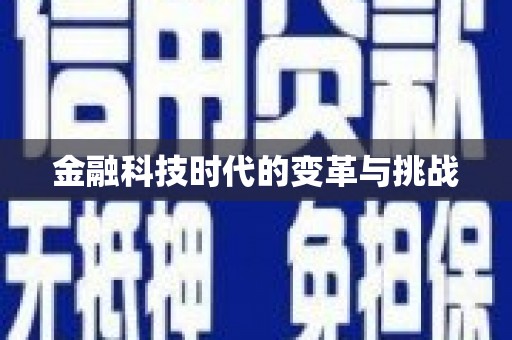 官田金融科技时代的变革与挑战