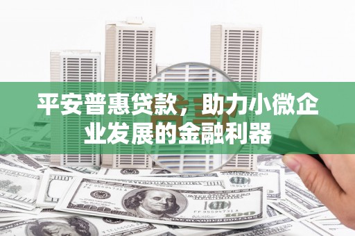 官田平安普惠贷款，助力小微企业发展的金融利器
