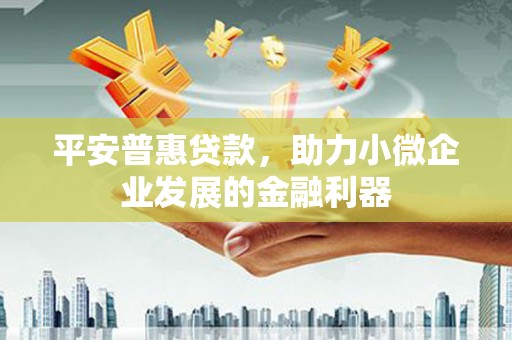 官田平安普惠贷款，助力小微企业发展的金融利器