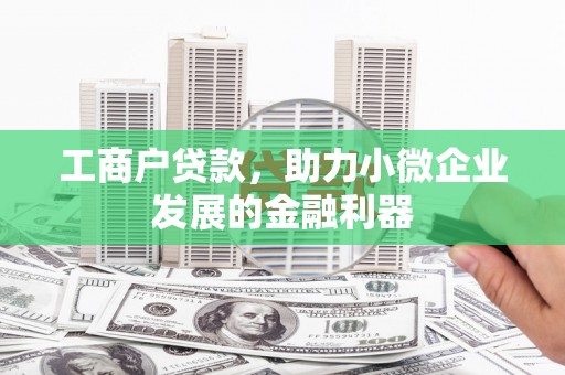 官田工商户贷款，助力小微企业发展的金融利器