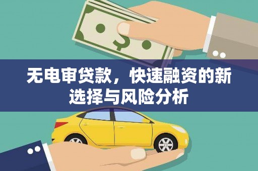 官田无电审贷款，快速融资的新选择与风险分析