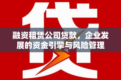 官田融资租赁公司贷款，企业发展的资金引擎与风险管理