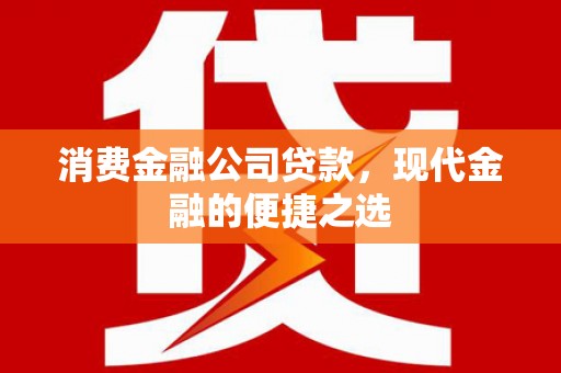 官田消费金融公司贷款，现代金融的便捷之选