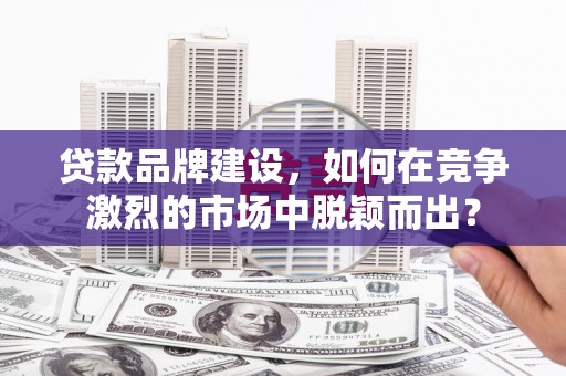 官田贷款品牌建设，如何在竞争激烈的市场中脱颖而出？