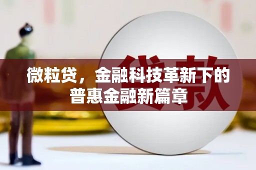 官田微粒贷，金融科技革新下的普惠金融新篇章