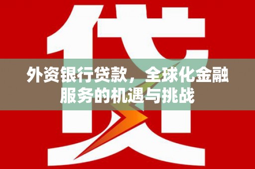 官田外资银行贷款，全球化金融服务的机遇与挑战