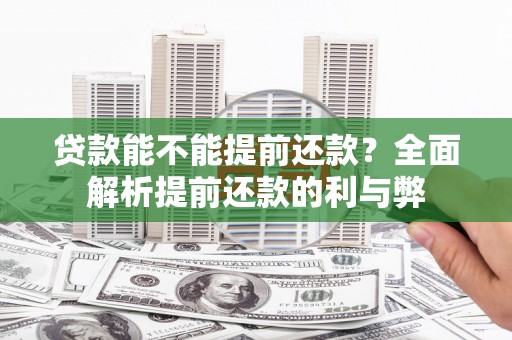 官田贷款能不能提前还款？全面解析提前还款的利与弊