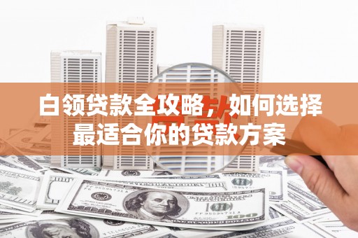 官田白领贷款全攻略，如何选择最适合你的贷款方案